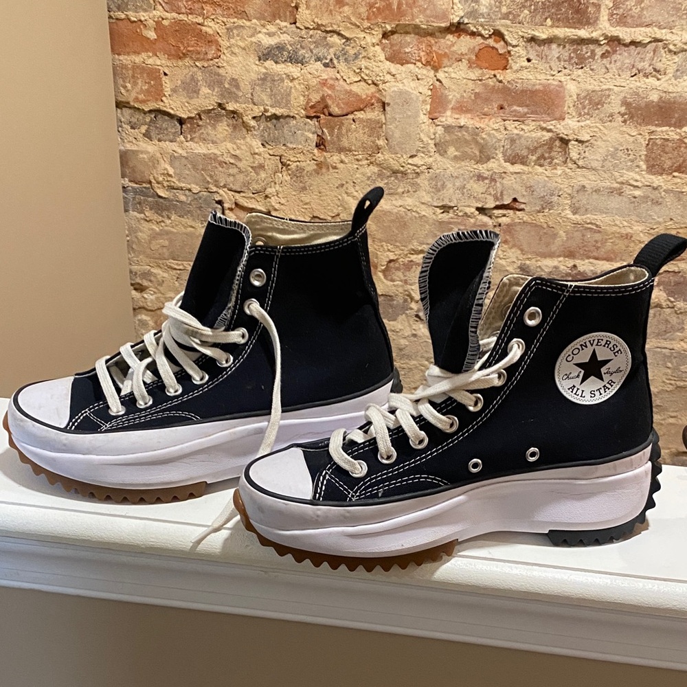 Converse Black Platform High-Tops